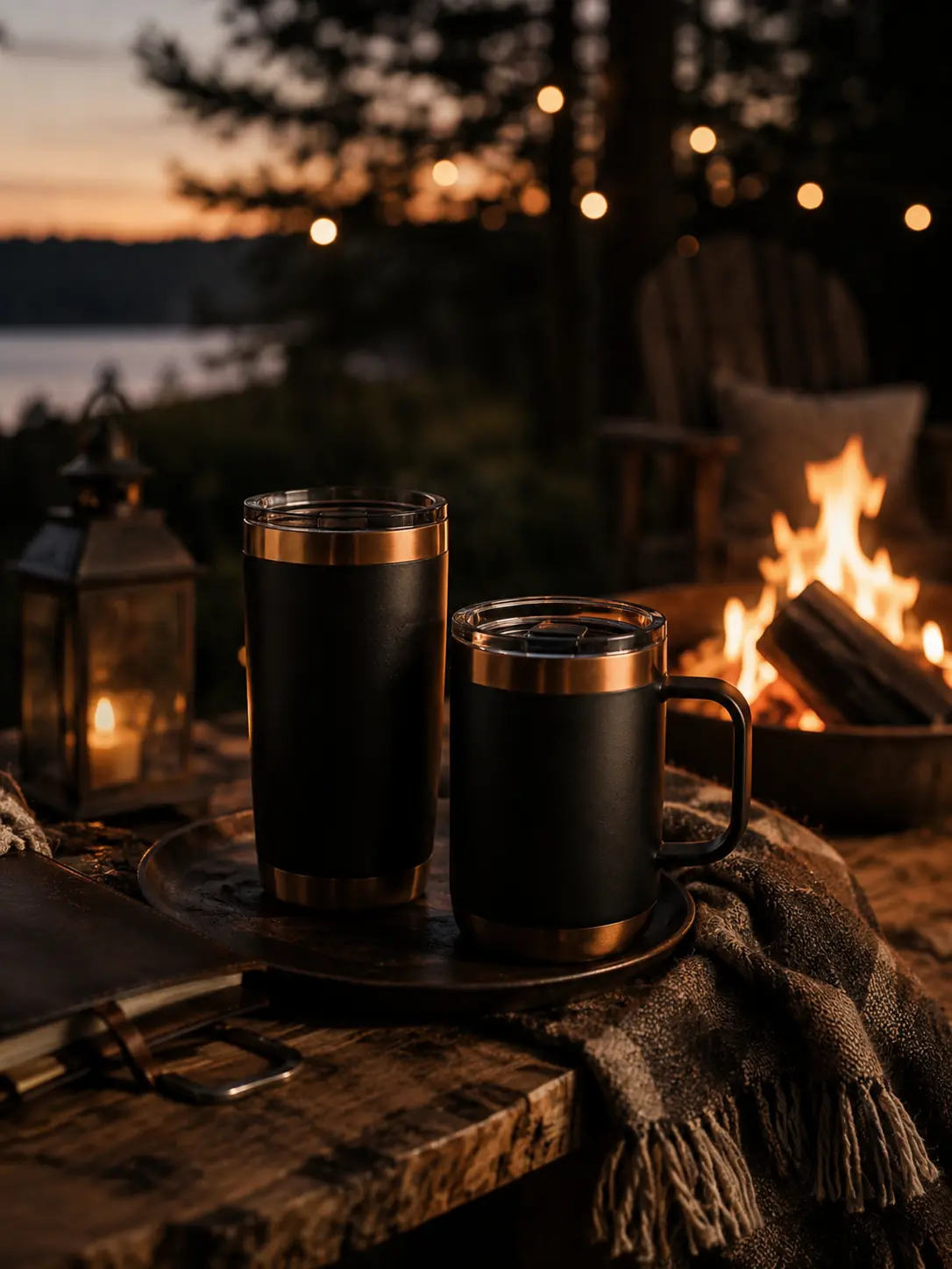 Campfire Collection — tumblers by the fire