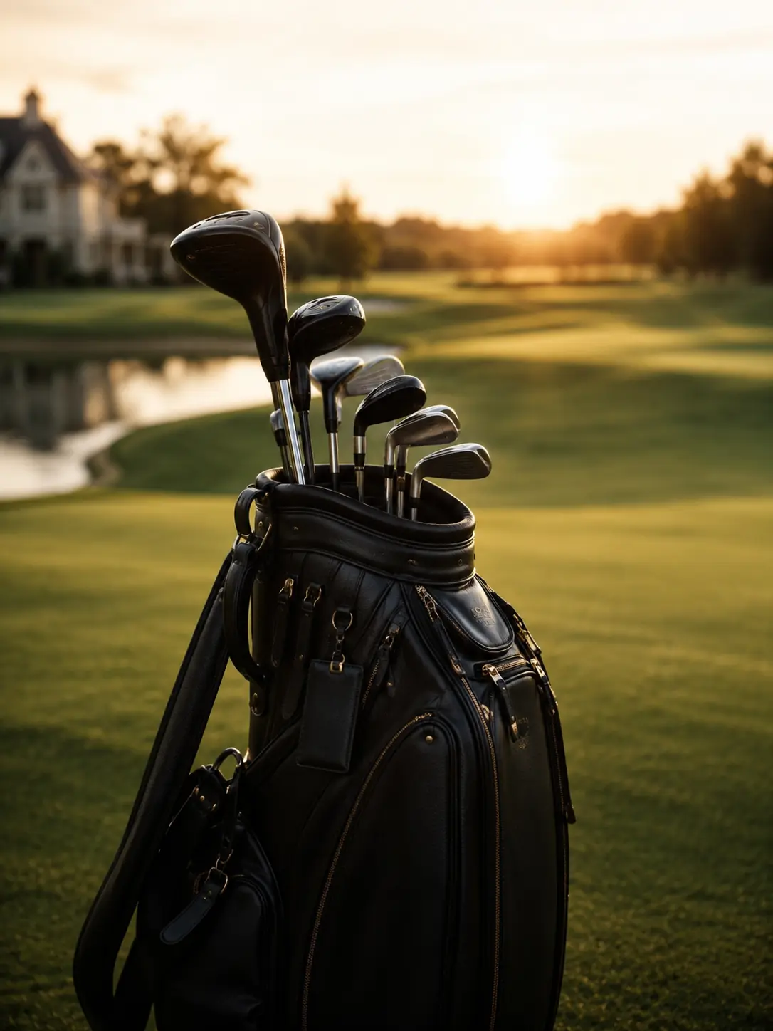 Golf Collection — golf bag at sunset